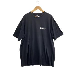 STUSSY◆Tシャツ/XXL/コットン/BLK/無地//