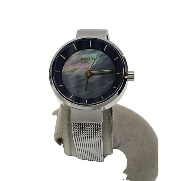 BERING◆ソーラー腕時計/アナログ/--/BLK/SLV/14627-002