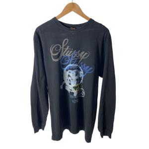 STUSSY◆長袖Tシャツ/XL/コットン/BLK