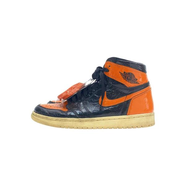 NIKE◆AIR JORDAN 1 RETRO HIGH OG/エアジョーダン1レトロハイ/ブラック...