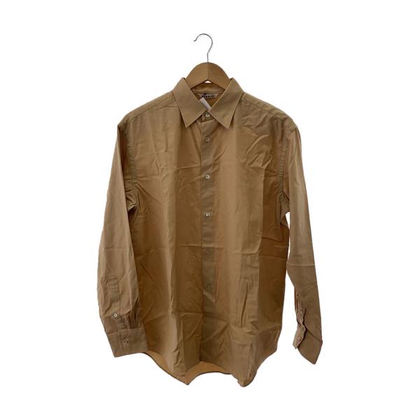 AURALEE◆長袖シャツ/1/コットン/BEG/A24SS04TN