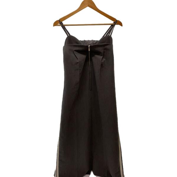 AMERI◆SIDE MARBELT LADY LIKE DRESS/S/ポリエステル/GRY/01...