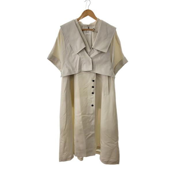 AMERI◆トレンチコート/ロングベスト/S/ポリエステル/WHT/01410740200