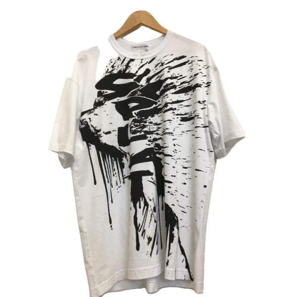 COMME des GARCONS SHIRT◆Tシャツ/M/コットン/白/ホワイト/FI-T006