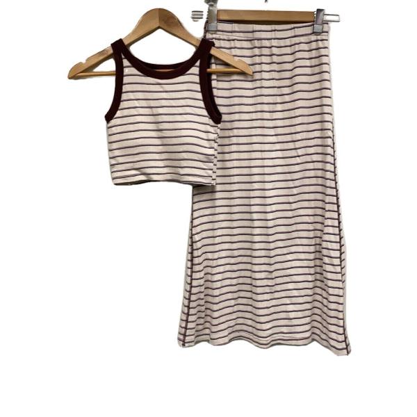 AMERI◆セットアップ/S/コットン/BEG/ボーダー/RM231-2084AV//