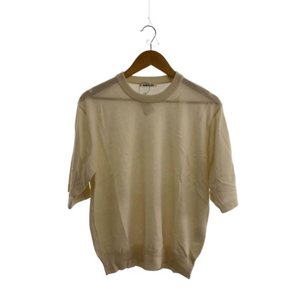 AURALEE◆ニット・セーター(薄手)/3/カシミア/WHT/A25ST02CT//