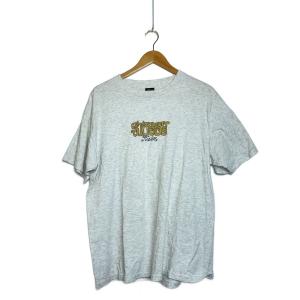 STUSSY◆80s/USA製/黒タグ/Tシャツ/L/コットン/GRY//OLD