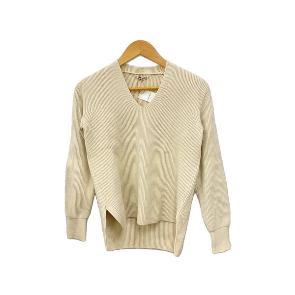 AURALEE◆ニット・セーター(厚手)/1/ウール/CRM