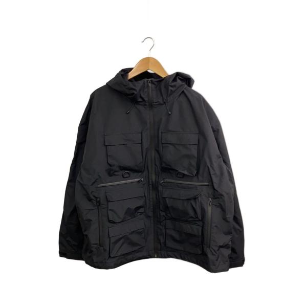 SOFTHYPHEN◆マウンテンパーカ/4/ナイロン/BLK/無地/MGMFJ243109-009