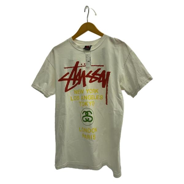 STUSSY◆Tシャツ/L/コットン/ホワイト