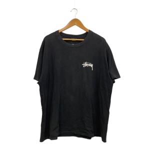 STUSSY◆Tシャツ/XL/コットン/BLK/プリント