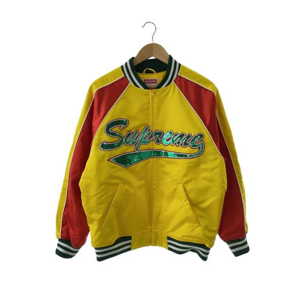 Supreme◆Mitchell &amp; Ness Sequin Logo Varsity Jacket...