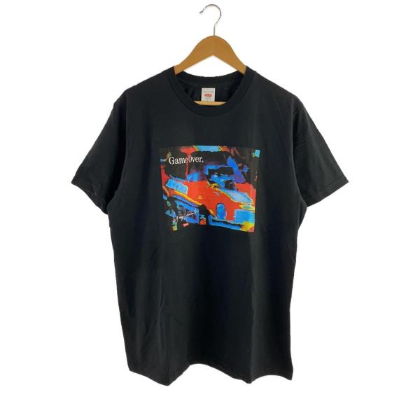 Supreme◆Game Over Tee/Tシャツ/L/コットン/BLK/プリント
