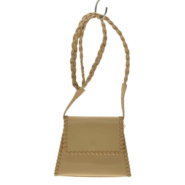 AMERI◆ショルダーバッグ/レザー/BEG