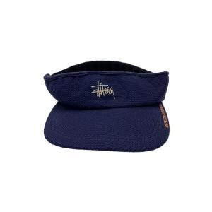 STUSSY◆バイザー/OLD STUSSY/S-M/ポリエステル/NVY/メンズ