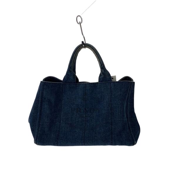 PRADA◆トートバッグ/デニム/IDG/無地