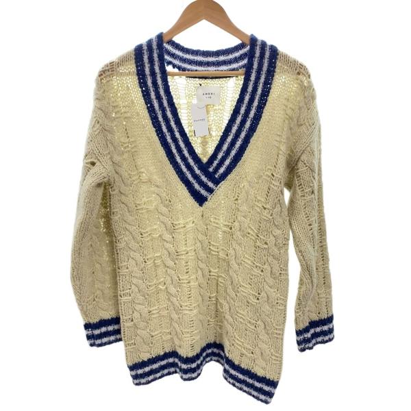 AMERI◆ニット・セーター(厚手)/FREE/アクリル/CRM/無地/01120150720