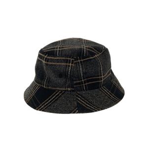 STUSSY◆バケットハット/M/ポリエステル/マルチカラー/チェック/メンズ