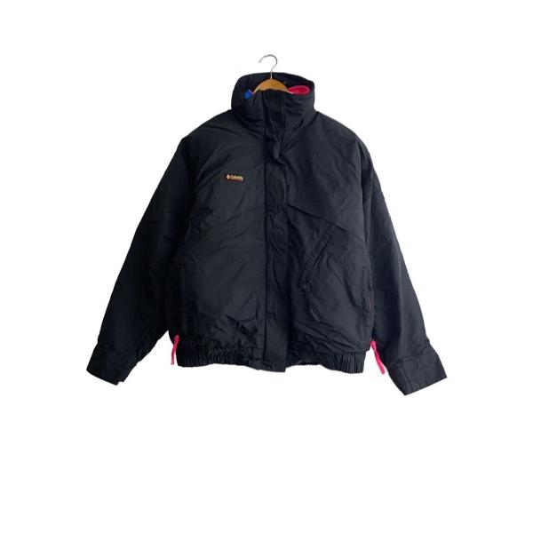 Columbia◆80s/インナー有り/マウンテンパーカ/40/ナイロン/BLK/無地