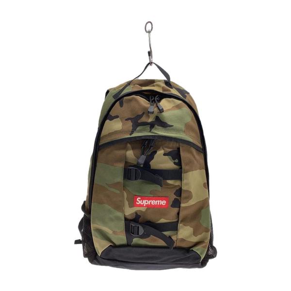 Supreme◆14SS/Backpack/リュック/PVC/GRN/カモフラ/迷彩柄/ロゴ/ワッペ...