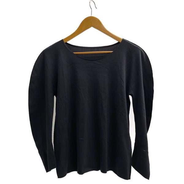 PLEATS PLEASE ISSEY MIYAKE◆長袖カットソー/3/ナイロン/ブラック/PP7...