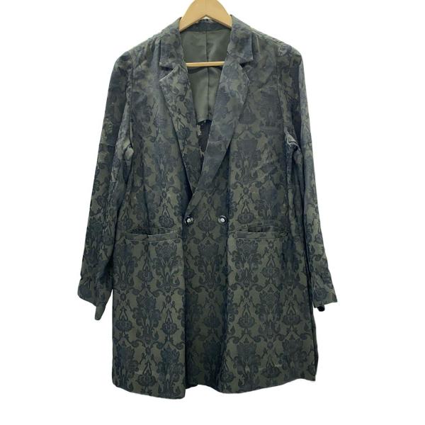 AMERI◆テーラードジャケット/FREE/レーヨン/カーキ/総柄/02310620391