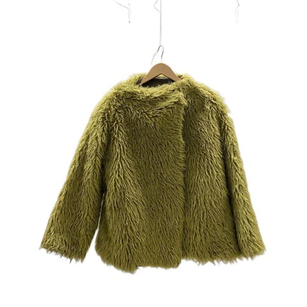 AMERI◆LINER SET BOA COAT/ジャケット/FREE/ポリエステル/グリー/無地/...