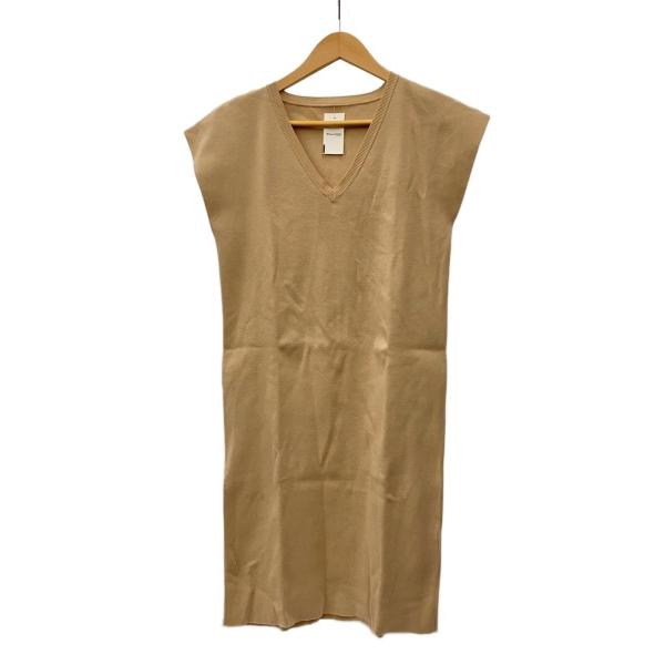 AMERI◆ノースリーブワンピース/M/コットン/BEG