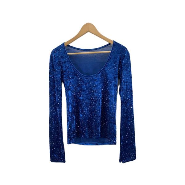 AMERI◆長袖Tシャツ/FREE/ポリエステル/BLU/012510393068/VELOUR H...