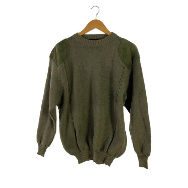 Barbour◆90s/エルボーパッチ/3ワラント/ニット・セーター(厚手)/ウール/GRN//