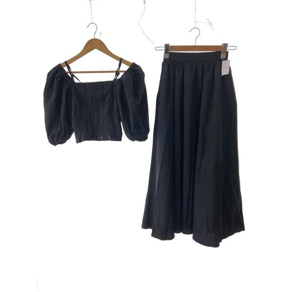 AMERI◆半袖ワンピース/XS/ナイロン/BLK/622118-01