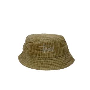 STUSSY◆Corduroy Big Basic Bucket Hat/XL/コットン/BEG/メンズ/1321051
