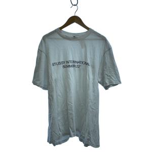 STUSSY◆Tシャツ/XL/コットン/WHT