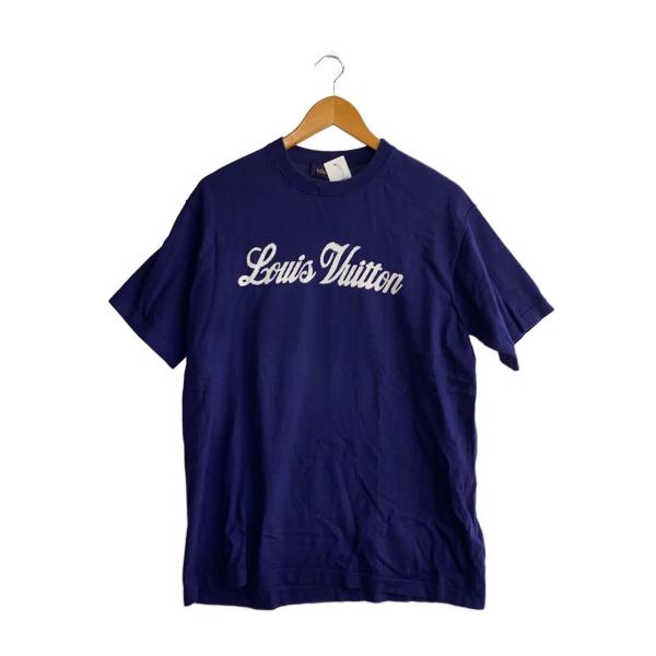 LOUIS VUITTON◆22AW/ロゴグラフィック ショートスリーブ ニット/Tシャツ/M/コッ...