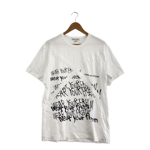 COMME des GARCONS◆19SS/WEAR YOUR FREEDOM TEE/Tシャツ/...