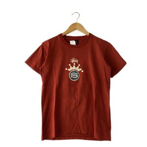 STUSSY◆80s/黒タグ/USA製/シングル/折れクラウン/Tシャツ/M/コットン//OLD