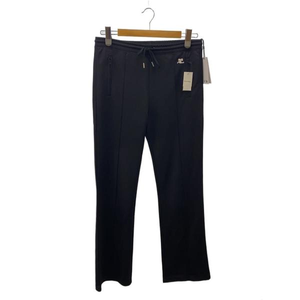 Courreges◆TRACKSUIT INTERLOCK PANTS/S/ポリエステル/BLK/V...