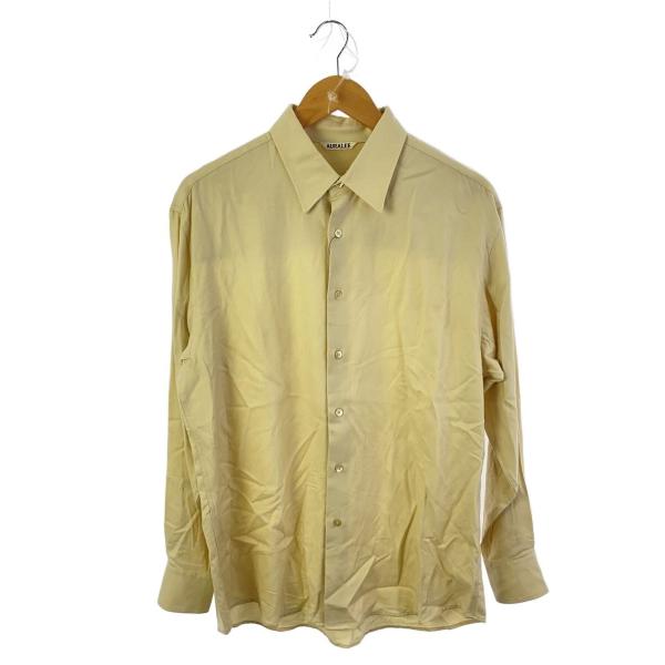 AURALEE◆長袖シャツ/3/ウール/BEG/A24AS01OS