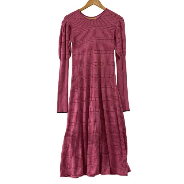 AMERI◆長袖ワンピース/M/ポリエステル/PNK/02220590250//