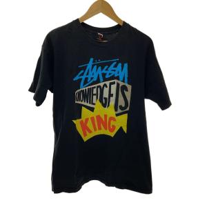 STUSSY◆Tシャツ/L/コットン/BLK//