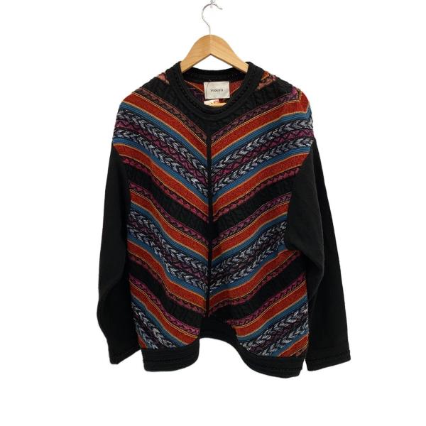 iroquois◆7G MIX STRIPES PO/ニット・セーター(厚手)/2/アクリル/BLK...