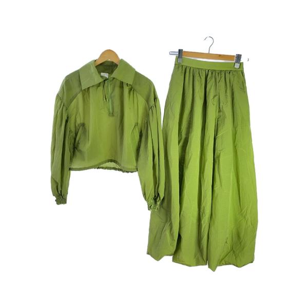 AMERI◆RIP STOP SET UP DRESS/セットアップ/M/ナイロン/GRN/0241...