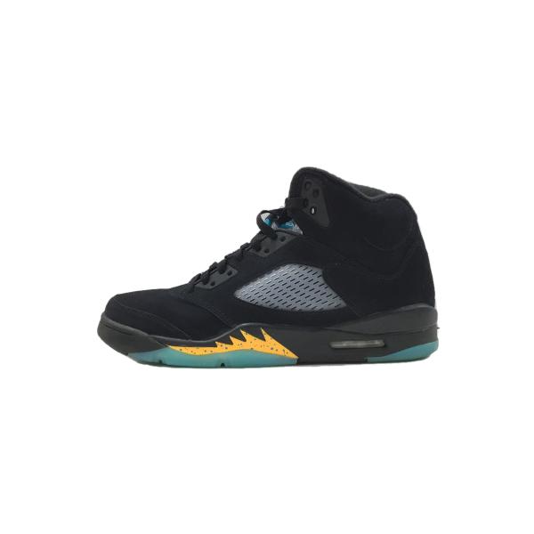 NIKE◆AIR JORDAN 5 RETRO BLACK/AQUATONE-TAXI/28cm/B...