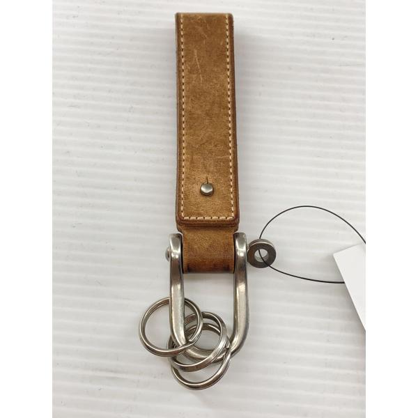 Hender Scheme◆キーホルダー/レザー/BEG/メンズ/key shackle