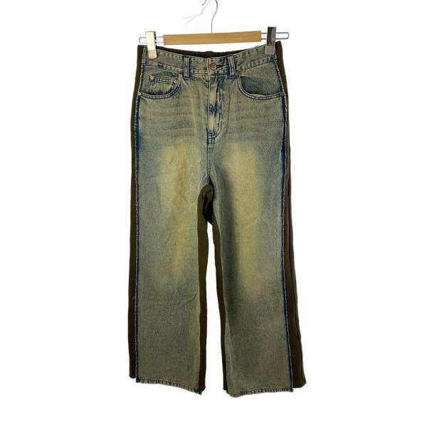 SLY◆24AW/ J/W DOCKING SW STRAIGHTパンツ/2/コットン/IDG/03...