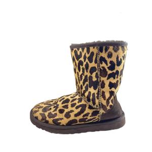 UGG australia◆W CLASSIC SHORT EXOTI/ブーツ/22cm/BRW/ハラコ/1002790