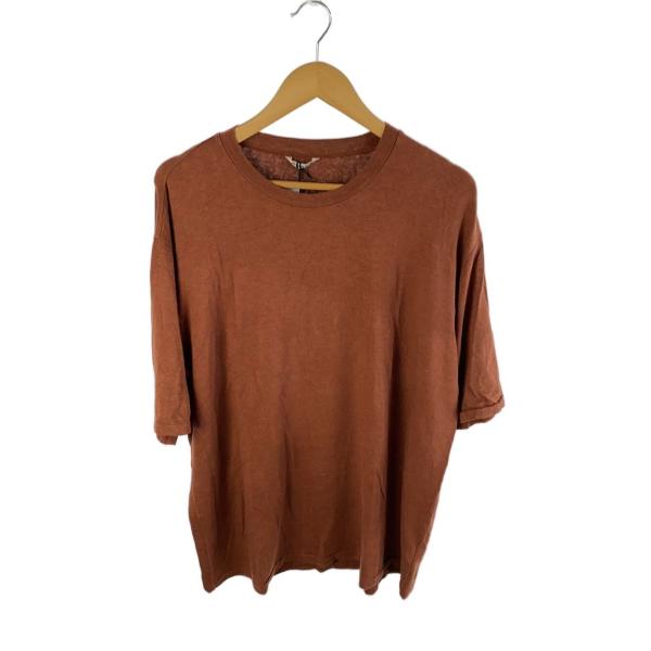 AURALEE◆STRETCH LINEN JERSEY TEE/5/リネン/BRW/無地/A21S...