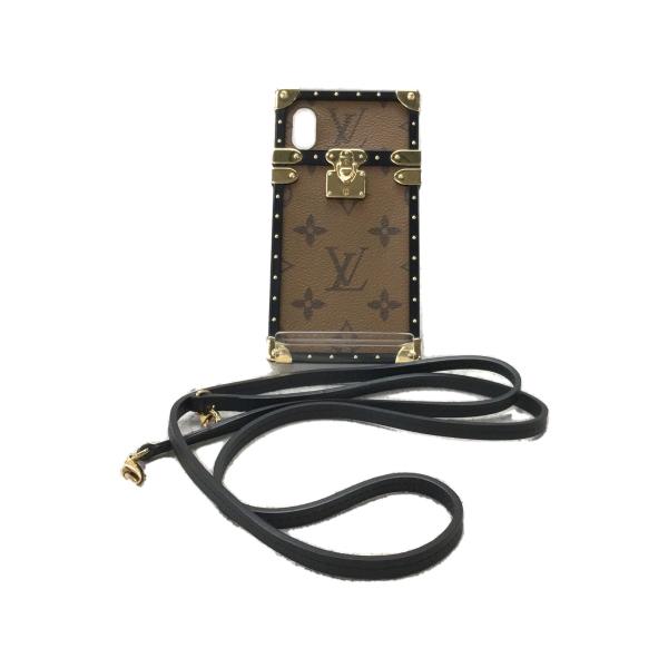 LOUIS VUITTON◆アイ・トランクライトiPhoneX&amp;XS_モノグラム/PVC/BRW/レ...