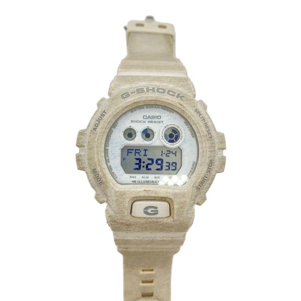 CASIO◆クォーツ腕時計・G-SHOCK/デジタル/ホワイト//