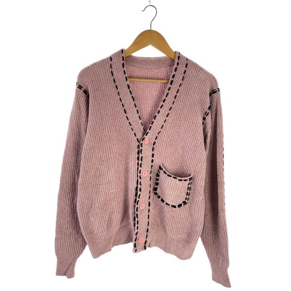 PHINGERIN◆カーディガン(厚手)/M/コットン/PNK/PD-232-KN-031